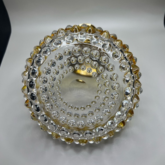 Hobbs Brockunier 323 Yellow Frances Dew Drop Hobnail Ware Yellow Edge| 2 Lots - Picture 3 of 14